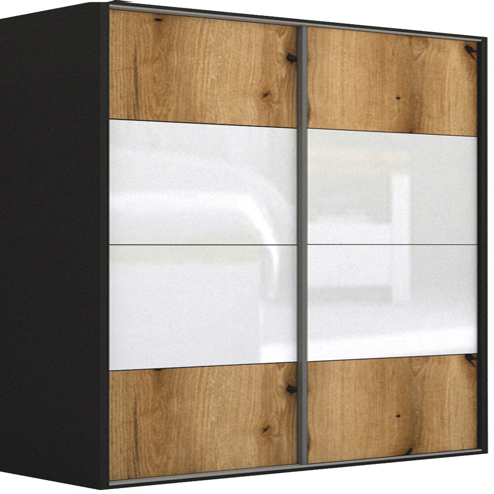 Dressing Genarom LEX B, Stejar Wotan / Gri Lucios, 241 x 240 x 66 cm