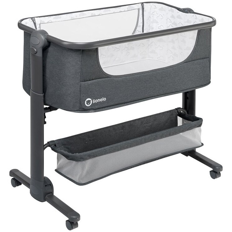 Patut 3 in 1 Lionelo Co-Sleeper Timon, Pliabil, Dark Grey