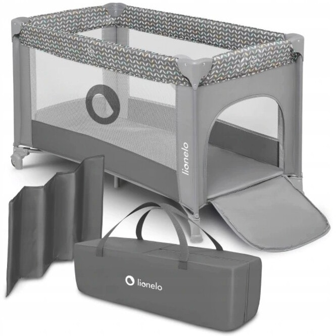 Patut pliant Lionelo Stefi, 120x60 cm, Grey Concrete - Multicolor
