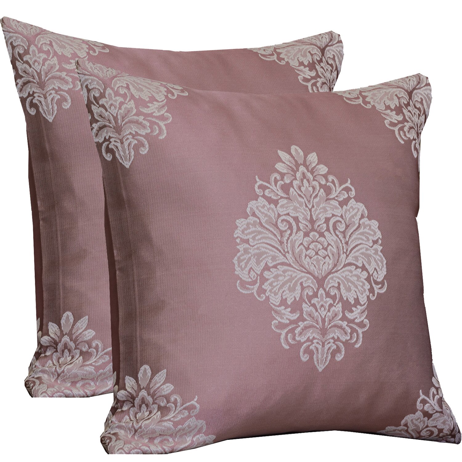 Set doua perne decorative Hiko Imperial Chateau roz 40 x40 cm