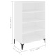 Servanta vidaXL, alb e x tralucios, 57 x 35 x 90 cm, PAL, 806136