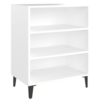 Comoda 3 rafturi, vidaXL, PAL-Lemn eucalipt, 57x35x70 cm, Alb/Negru Comoda 3 rafturi, vidaXL, PAL-Lemn eucalipt, 57x35x70 cm, Alb/Negru