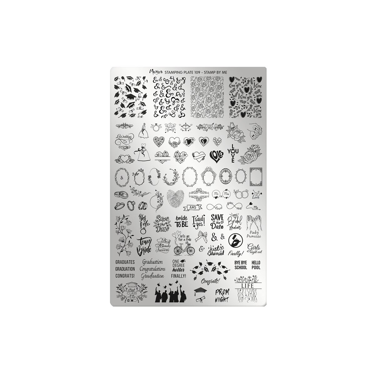 Matrita pentru stampila Moyra, 109, Stamp by me, Gri-negru