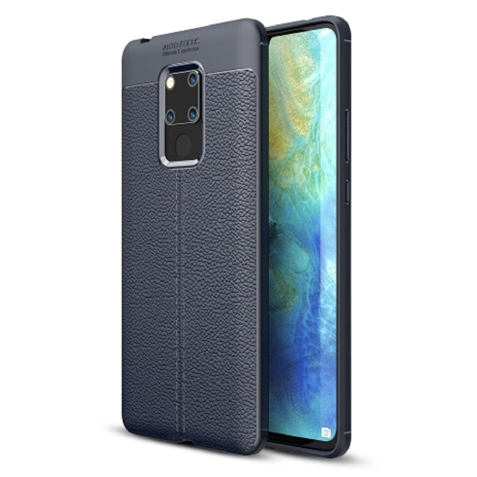 Husa Premium Antisoc model tip Piele AutoFocus , compatibila cu Huawei Mate 20 X / Albastru