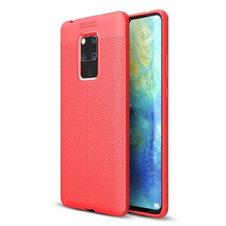 Husa Premium Antisoc model tip Piele AutoFocus , compatibila cu Huawei Mate 20 X / Rosu