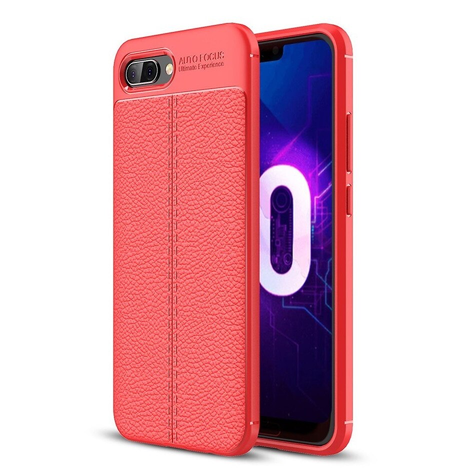 Husa Antisoc model tip Piele , compatibila cu Huawei Honor 10 / Rosu