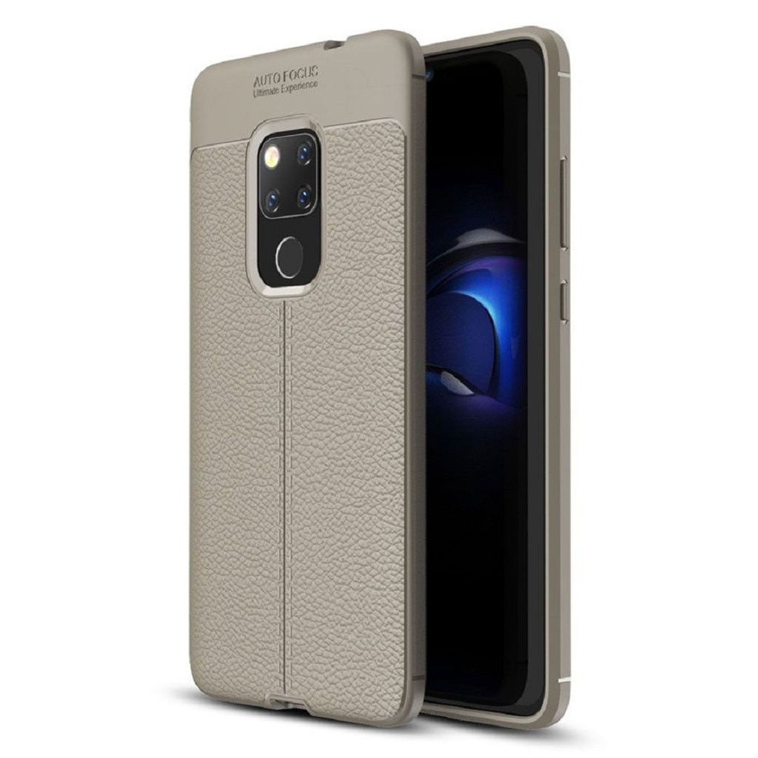 Husa Premium Antisoc model tip Piele AutoFocus , compatibila cu Huawei Mate 20 / Gri
