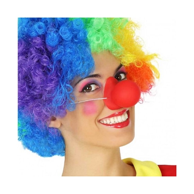 Nas clovn ajustabil cu elastic, rosu, marime unica, +3 ani