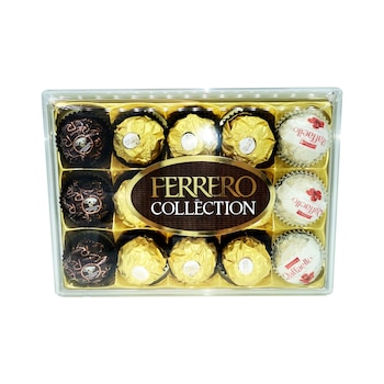 Bomboane de ciocolata Ferrero Collection, 15buc la cutie, 172gr Bomboane de ciocolata Ferrero Collection, 15buc la cutie, 172gr