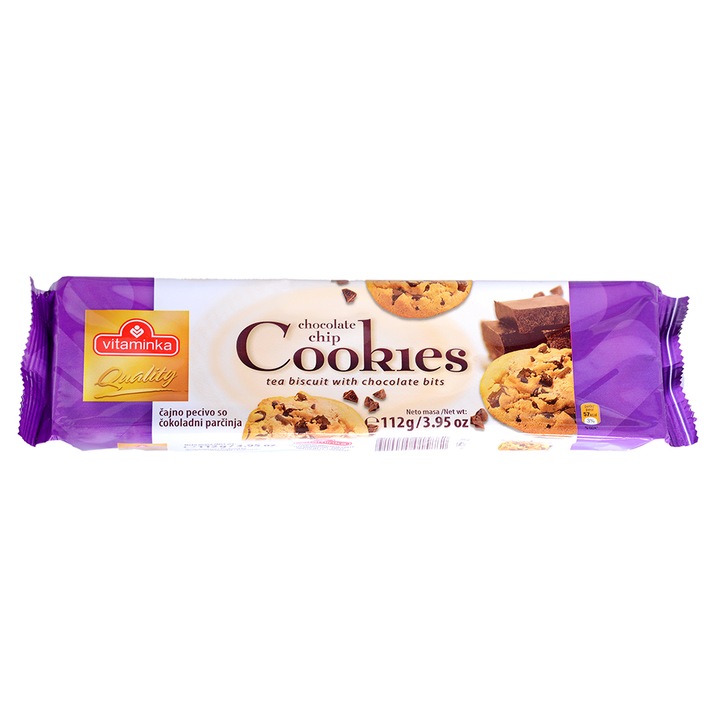 Чаени бисквити Cookies, с парченца шоколад, 112 гр.