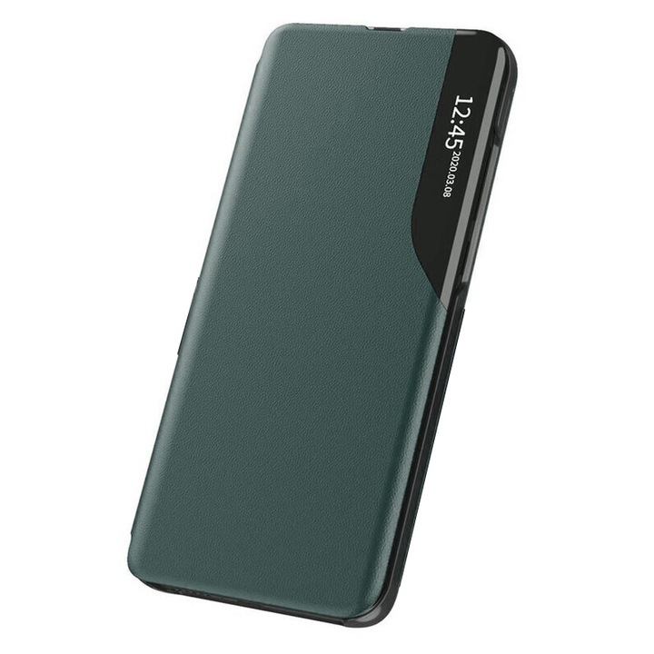 Кейс за Xiaomi Redmi Note 10 / 10S, магнитно закопчаване, Тъмно зелен