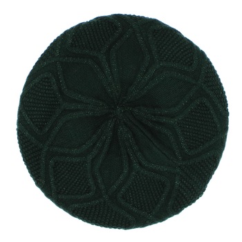 Bereta de dama, tricotata, 70% acrylic 30% casmir, Verde inchis cu sclipici, one size - BSC340 Bereta de dama, tricotata, 70% acrylic 30% casmir, Verde inchis cu sclipici, one size - BSC340