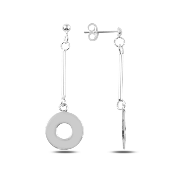 Cercei lungi din argint paiete - ETU0146