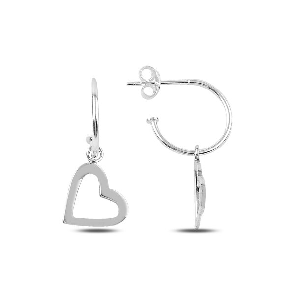 Cercei din argint cu inimioare - ETU0147