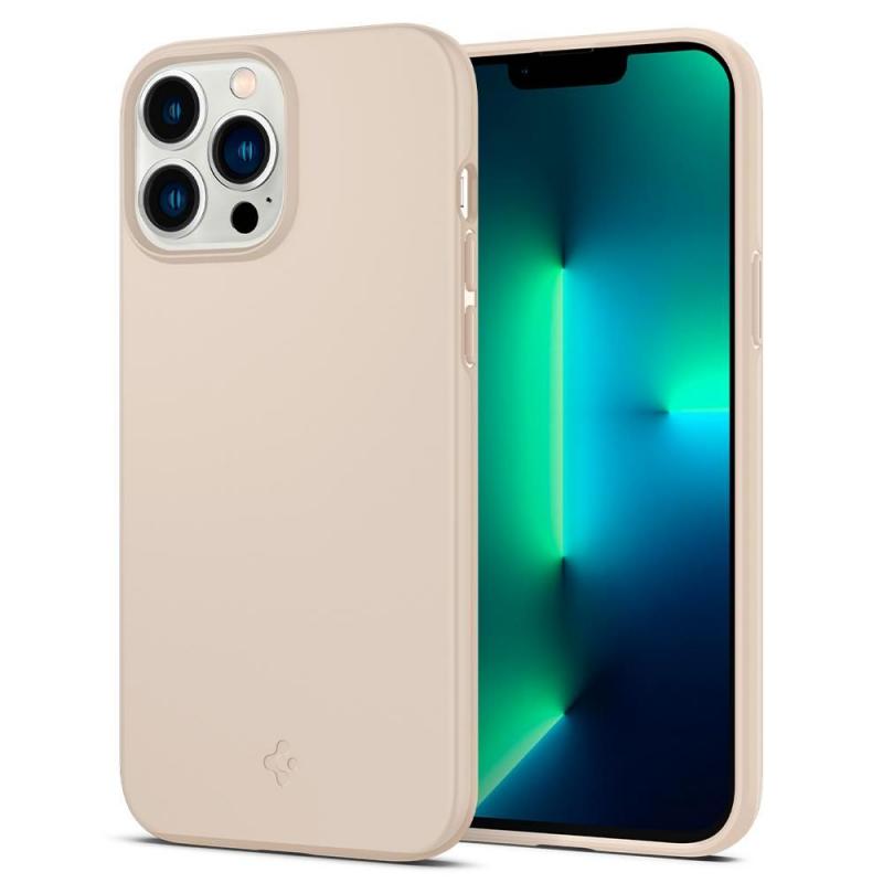 Husa slim Spigen Thin Fit compatibila cu iPhone 13 Pro Max Sand Beige