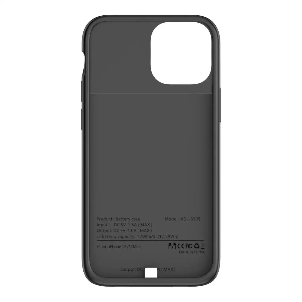Husa Tech-Protect Powercase 4700 mAh pentru Apple iPhone 12 Mini/13 Mini Negru
