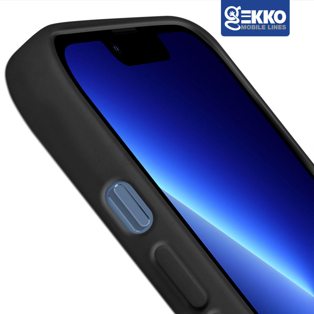 Husa pentru iPhone 13 Pro Max - Mata, Ultrasubtire, din silicon gel, cu decupaje la camere, 0.3mm, antiamprente, Gekko, Neagra