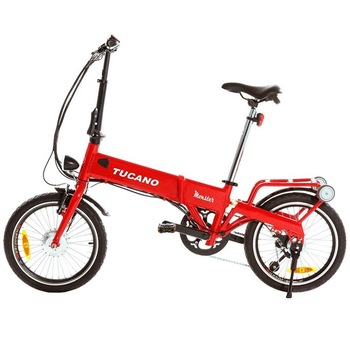 Bicicleta electrica, Tucano, Rosu, 18 inch, motor 250 W, baterie Li-Ion 36 V 10 Ah Bicicleta electrica, Tucano, Rosu, 18 inch, motor 250 W, baterie Li-Ion 36 V 10 Ah
