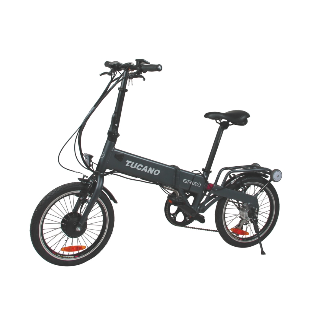 Bicicleta electrica, Tucano, Negru, 18 inch, motor 250 W, baterie Li-Ion 36 V 14 Ah