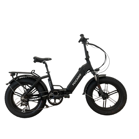 Bicicleta electrica, Tucano, Negru, 20 inch, motor 250 W, baterie Li-Ion 48 V 10 Ah