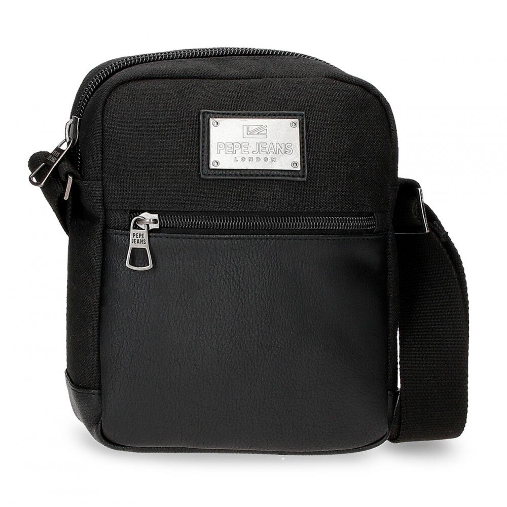 Geanta umar Pepe Jeans Scratch, neagra, 17x22x6 cm