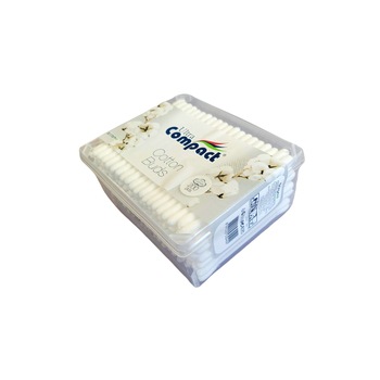 Betisoare de urechi, 100% bumbac, Ultra Compact Cotton Buds, 200 buc Betisoare de urechi, 100% bumbac, Ultra Compact Cotton Buds, 200 buc