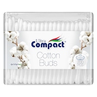 Betisoare de urechi, 100% bumbac, 200 buc, Ultra Compact