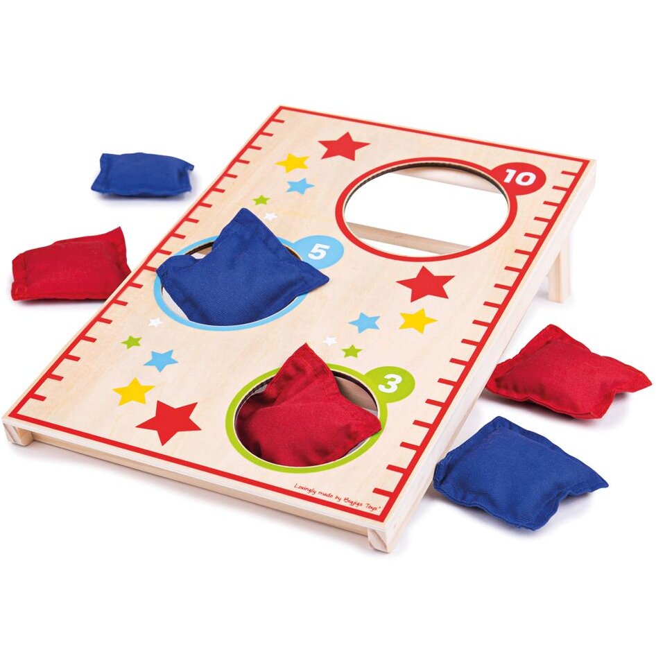 Joc educativ BIGJIGS Toys Aruncari inteligente - saculeti colorati