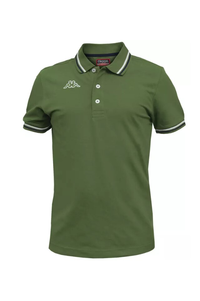Tricou Barbati Kappa, din Bumbac, cu Pique, Verde