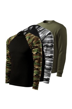Set 3 Tricouri Maneca Lunga, Barbati, 166Army, Multicolor Set 3 Tricouri Maneca Lunga, Barbati, 166Army, Multicolor