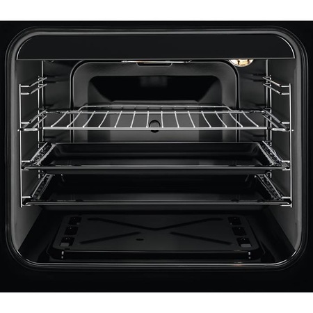 Aragaz Electrolux LKG504000K, 4 arzatoare, Gaz, Aprindere electrica, Autocuratare catalitica, Grill, 50 cm, Negru