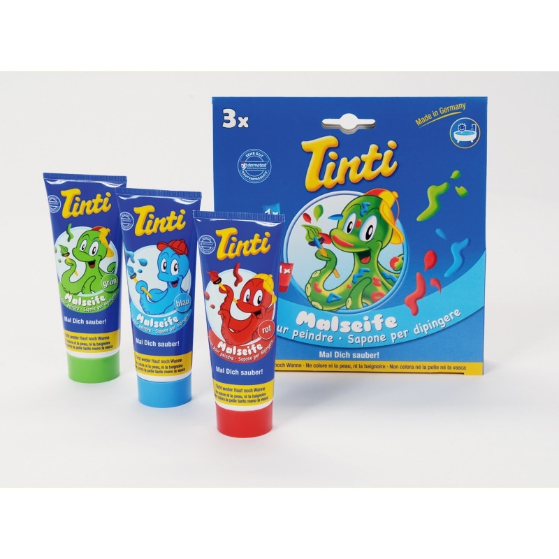 Set tuburi vopsele de apa, Tinti, 3 x 70 ml, Verde/Albastru/Rosu