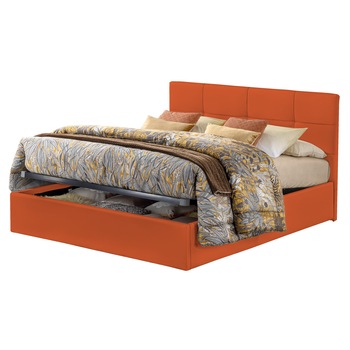 Pat Tapitat Rabatabil cu Lada Depozitare, 160x200 cm, Giorno Promo, Dolce Dormire, Textil Teflonat, Anti-Pete, Portocaliu Pat Tapitat Rabatabil cu Lada Depozitare, 160x200 cm, Giorno Promo, Dolce Dormire, Textil Teflonat, Anti-Pete, Portocaliu