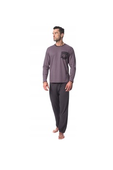 Pijama barbati Rossli, Bumbac, Dungi, Mov/Roz, Mov/Roz Pijama barbati Rossli, Bumbac, Dungi, Mov/Roz, Mov/Roz