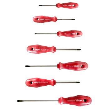Set de 7 surubelnite Profesional (Slot, Pozidriv, Philips) - lama cu profil circular Set de 7 surubelnite Profesional (Slot, Pozidriv, Philips) - lama cu profil circular