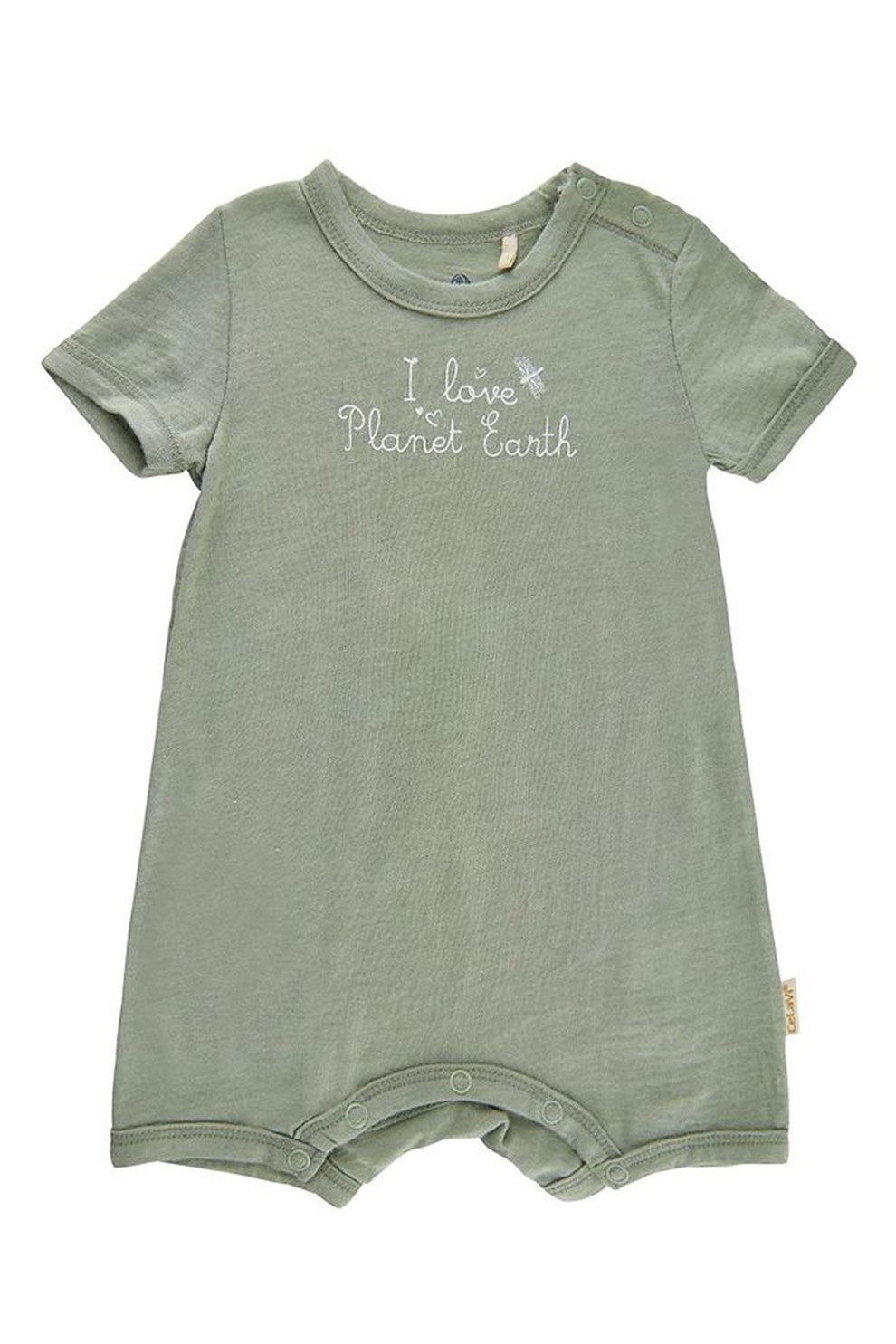 CeLaVi, Salopeta scurta din amestec de lana si bambus, Verde sparanghel, 80 CM