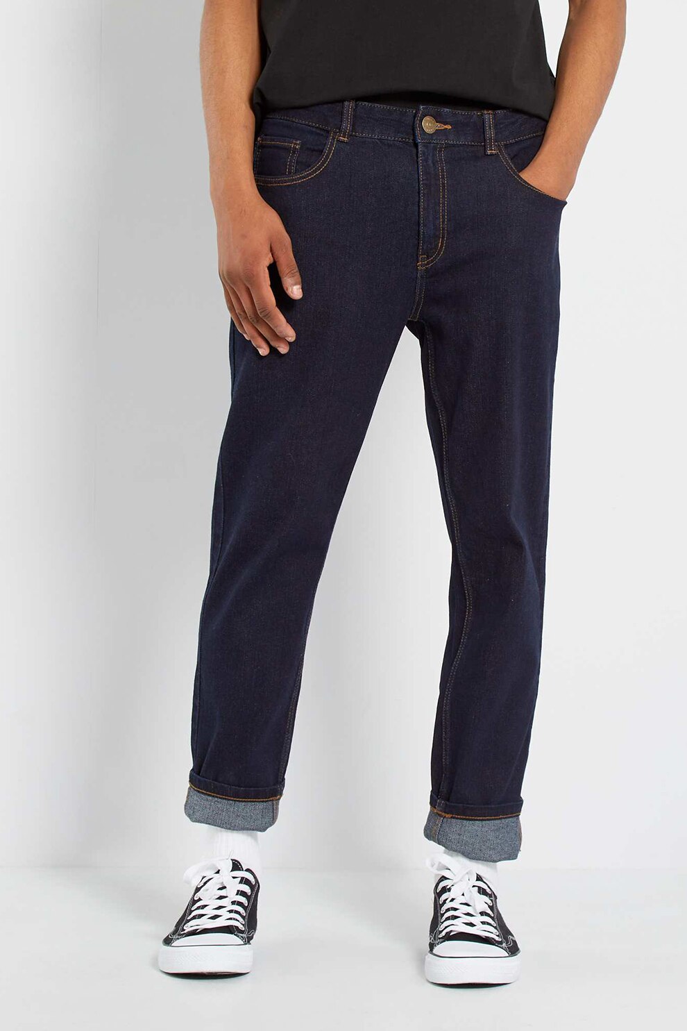 KIABI, Blugi slim fit, Bleumarin inchis