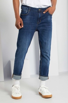 KIABI, Blugi skinny cu aspect decolorat, Albastru inchis KIABI, Blugi skinny cu aspect decolorat, Albastru inchis