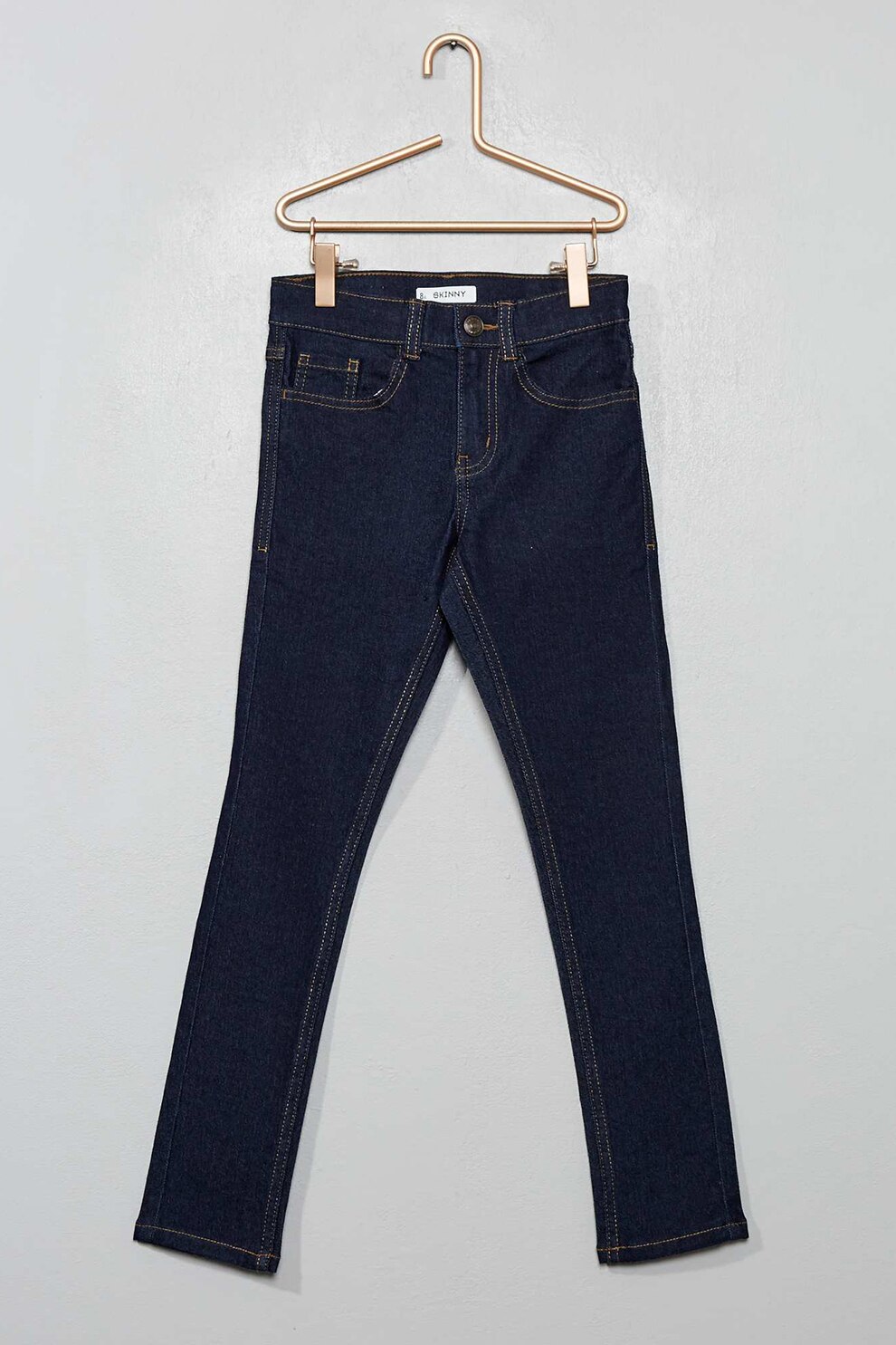 KIABI, Blugi cu model cu 5 buzunare, Bleumarin inchis