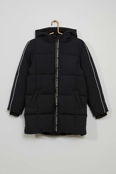 KIABI, Geaca parka cu gluga, Negru KIABI, Geaca parka cu gluga, Negru