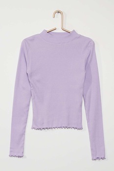 KIABI, Bluza striata cu margini valurite, Lila KIABI, Bluza striata cu margini valurite, Lila