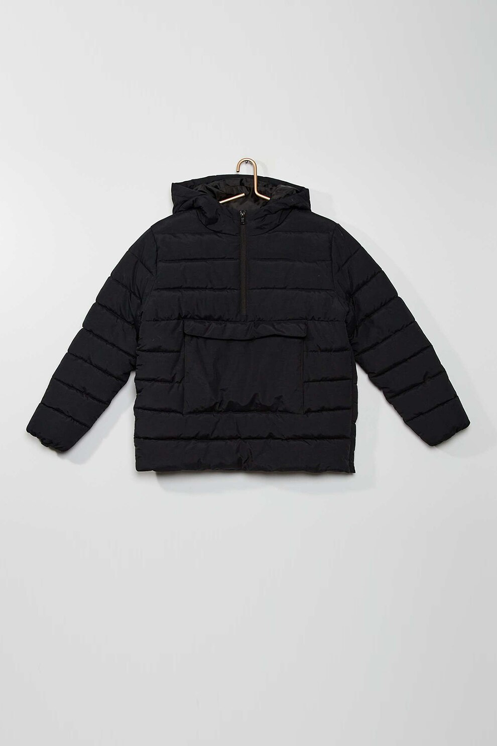 KIABI, Geaca cu gluga, fara inchidere, Negru