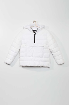KIABI, Geaca cu gluga, fara inchidere, Alb KIABI, Geaca cu gluga, fara inchidere, Alb