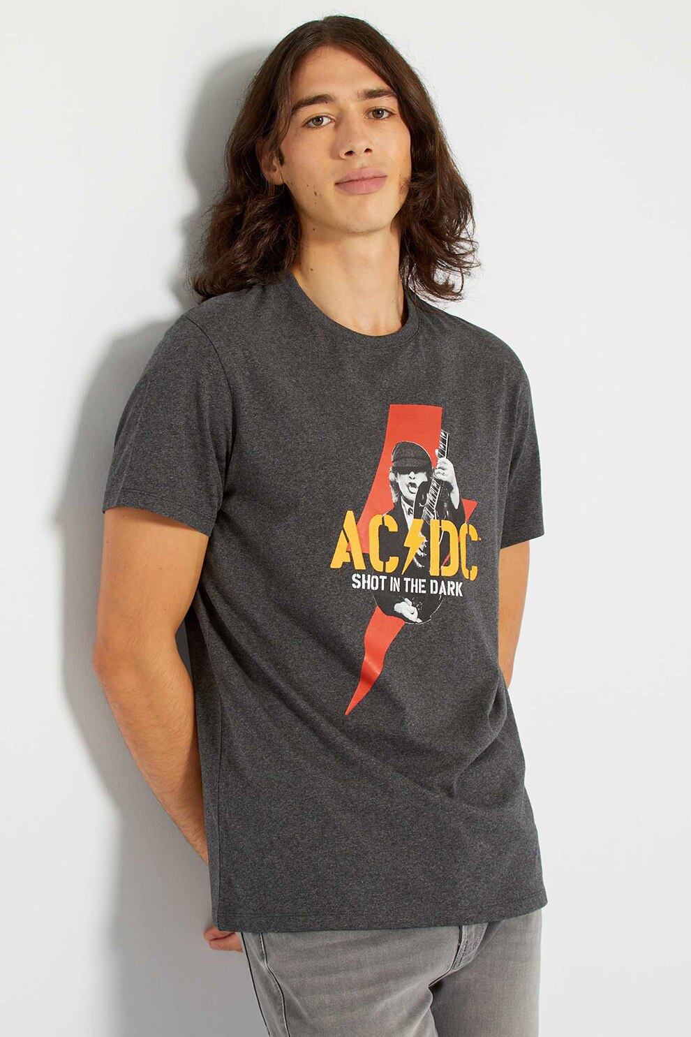 KIABI, Triou cu AC/DC, Gri inchis