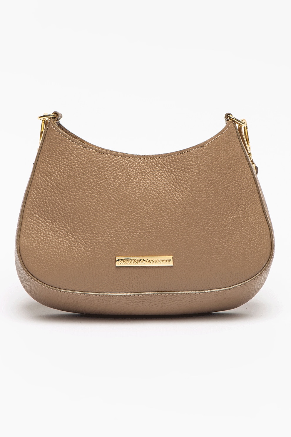 Antonia Moretti, Geanta de umar, din piele cu doua barete, Taupe