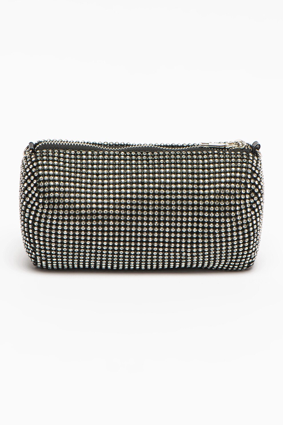 Antonia Moretti, Geanta plic cu strasuri si bareta detasabila, Negru/Argintiu