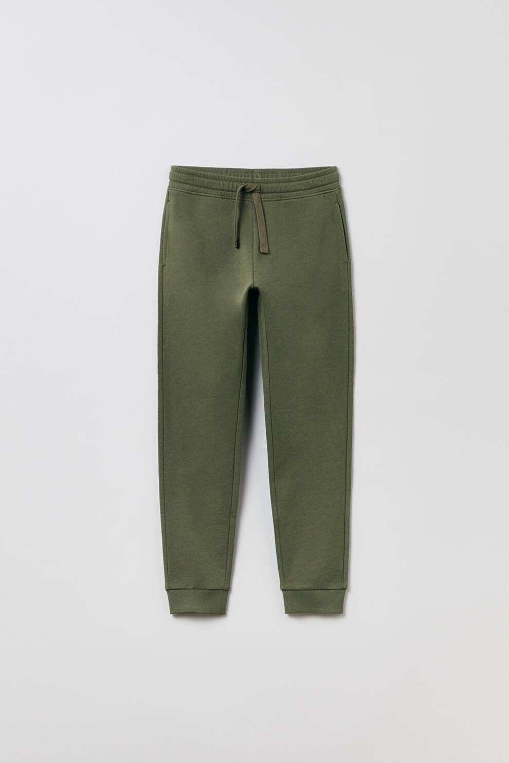 OVS, Pantaloni sport conici cu snur, Verde militar