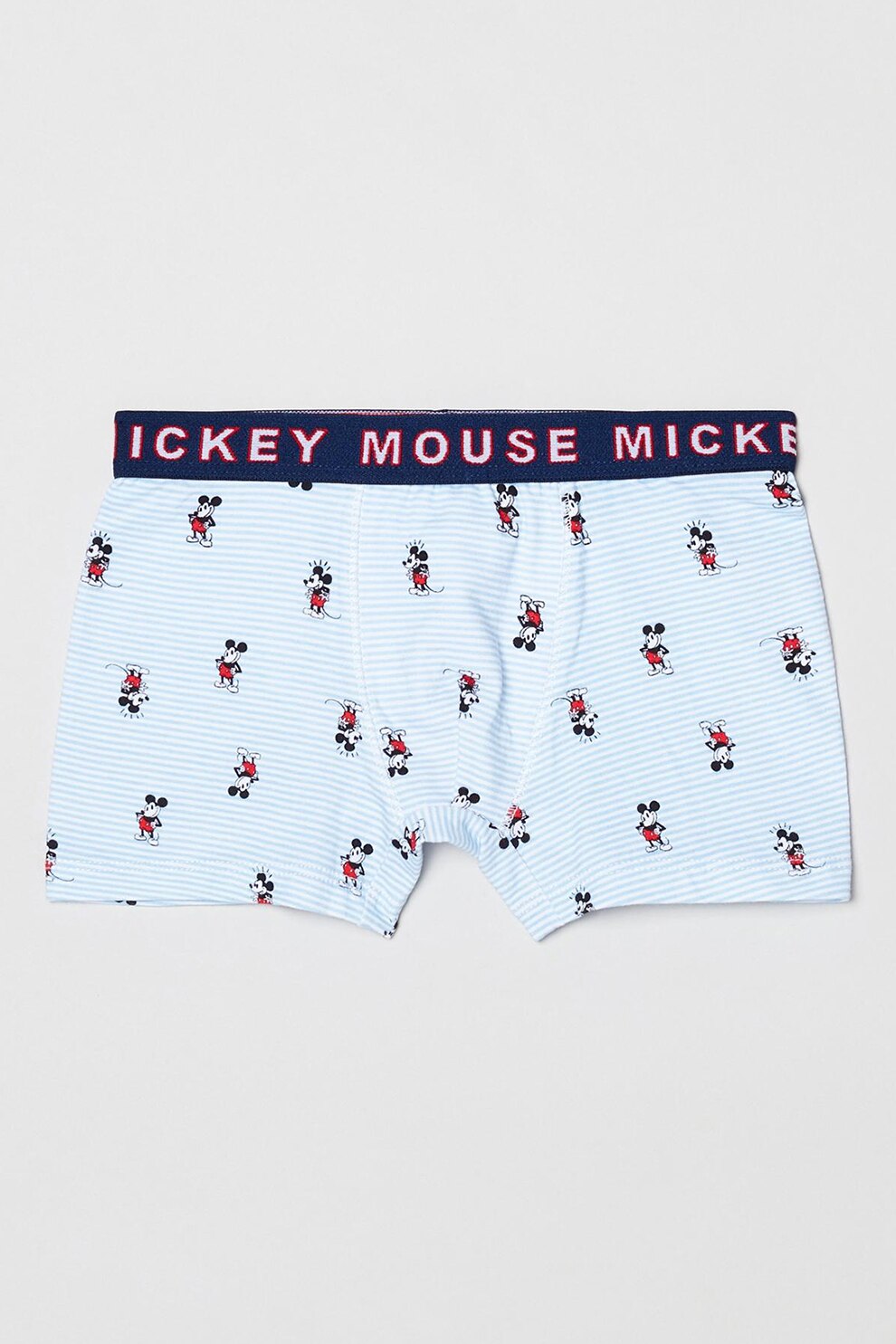 OVS, Set de boxeri cu model Mickey Mouse - 2 perechi, Alb/Bleu/Albastru inchis