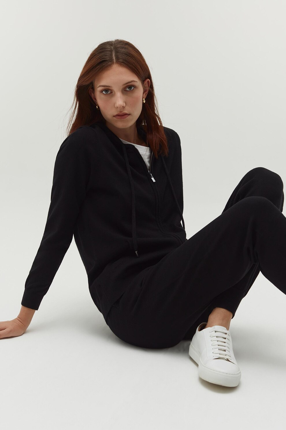 OVS, Hanorac cu fermoar si buzunare laterale, Negru