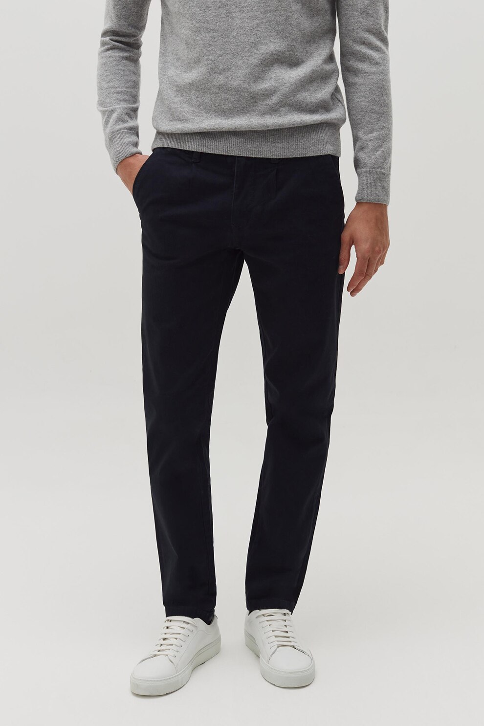 OVS, Pantaloni chino slim fit, Bleumarin inchis